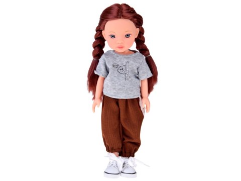 Lovely Girl Lalka z długimi szatynowymi włosami w sportowym stroju 33cm ZA5849