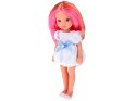 Lovely Girl Lalka z różowym pasemkiem w białej sukience 33cm ZA5850