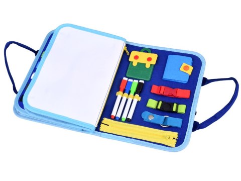 Materiałowa książeczka manipulacyjna edukacyjna + tablica markery ZA6024