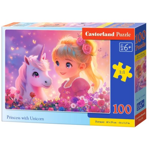 Puzzle 100-elementów Princess with Unicorn B-111299