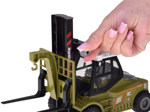 WÓZEK WIDŁOWY z ruchomymi widłami + efekty świetlne i dźwiękowe ZA5978