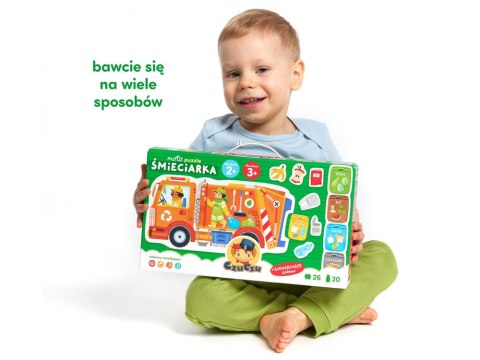 CzuCzu Moto puzzle Śmieciarka 26 elementów 2+ ZA6104