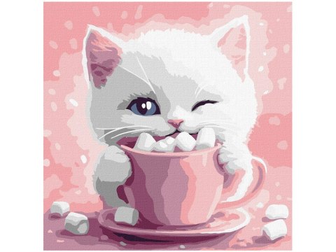 Malowanie po numerach 30x30cm KHO6716 Kakao dla kota AP0089