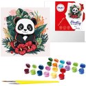 Malowanie po numerach 30x30cm dla dzieci KHO1261 Panda w tropikach AP0085