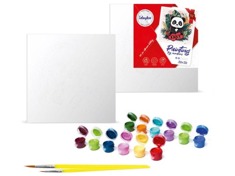 Malowanie po numerach 30x30cm dla dzieci KHO1261 Panda w tropikach AP0085