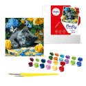 Malowanie po numerach 40 x 40 cm KHO6795 Błękitnookie kocię AP0098