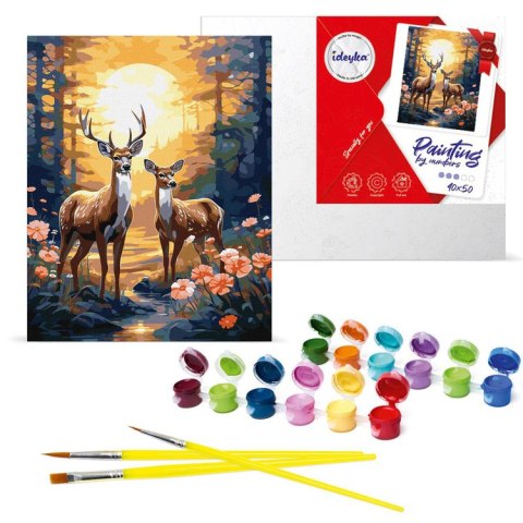 Malowanie po numerach 40x50 cm KHO6602 Wdzięczny jeleń AP0113