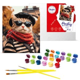 Malowanie po numerach 40x50 cm KHO6705 Puszysty w Paryżu AP0115