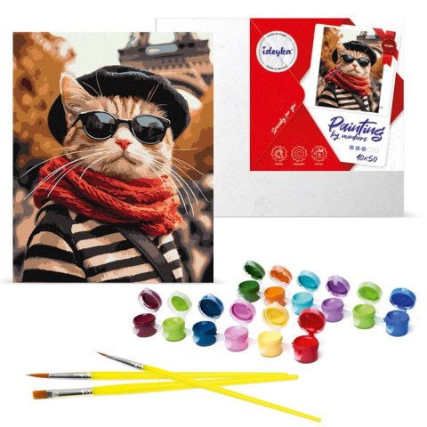 Malowanie po numerach 40x50 cm KHO6705 Puszysty w Paryżu AP0115