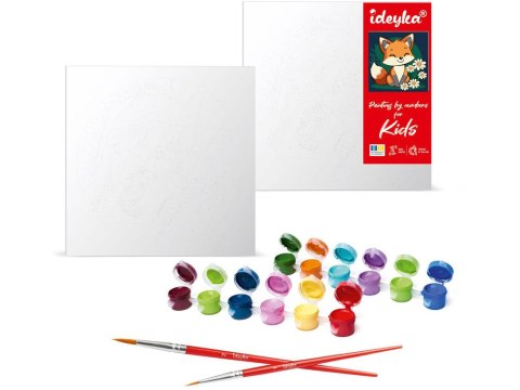 Malowanie po numerach dla dzieci 25x25cm KHO6299 Piękna lisiczka AP0084