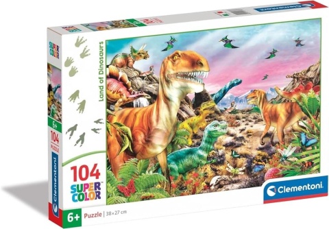 Puzzle 104 Super Kolor Land of Dinosaurs