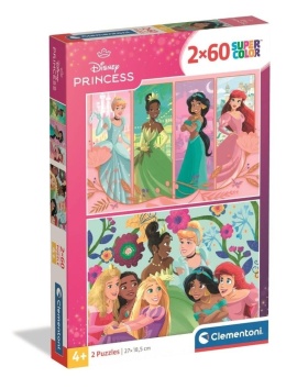 Puzzle 2x60 Super Kolor Princess