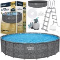 Bestway Basen stelażowy całoroczny 610x 132cm APX365 pompa drabinka 561KE
