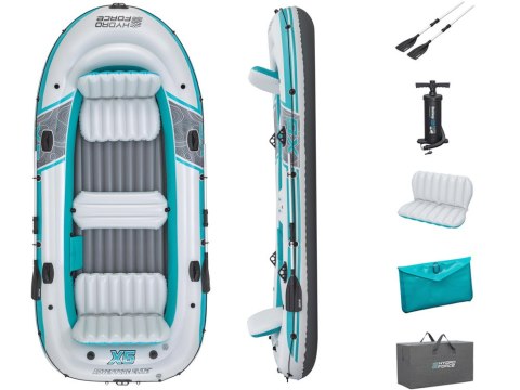 Bestway Dmuchany ponton 5os 600kg Adventure Elite X5 315x166cm wiosła 65159