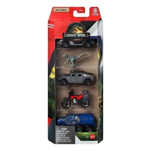 Matchbox Jurassic World Samochody i dinozaur MIX