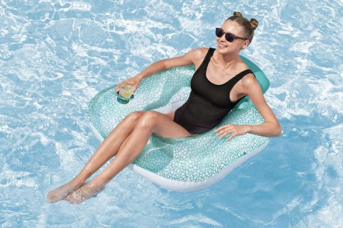 Dmuchany Fotel z poduszką Koło do pływania BESTWAY + Zestaw naprawczy