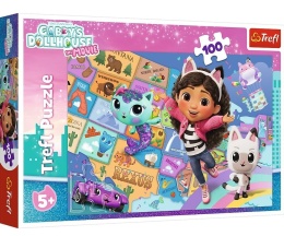 Puzzle 100 Przyjaźń w kocim domku TREFL