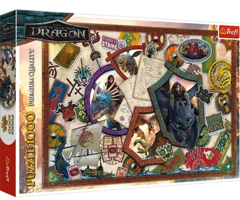 Puzzle 1000 Jak wytresować Smoka Bohaterowie TREFL