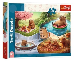 Puzzle 300 Cztery pory roku z kapibarami TREFL