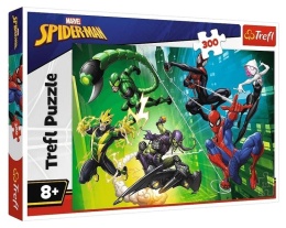 Puzzle 300 W pajęczej sieci Spiderman