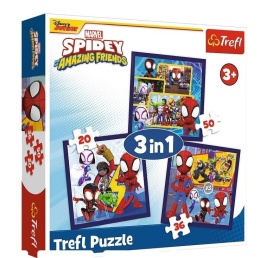 Puzzle 3w1 Pająki i dinozaury TREFL