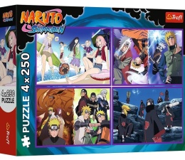 Puzzle 4x250 Przygody Naruto Uzumaki TREFL