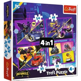 Puzzle 4w1 Poznaj Batwheels TREFL