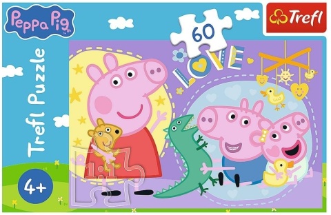 Puzzle 60 Szczęśliwa świnka TREFL