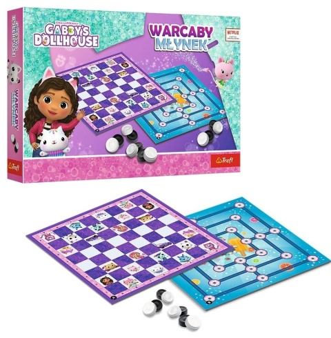 Warcaby i Młynek Gabby's Dollhouse TREFL