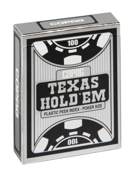 Karty Texas Hold'em srebrny/czarny CARTAMUNDI