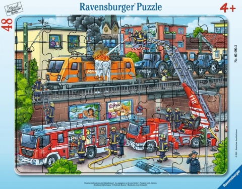 Puzzle 48 Firetruck Rescue Frame