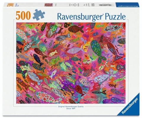 Puzzle 500 Fish in Fuchsia