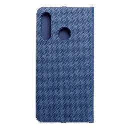 Etui z klapką na Huawei P30 LITE Luna Book Carbon niebieskie