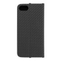 Etui z klapką na iPhone 7 / 8 / SE 2020 / SE 2022 Luna Book Carbon czarne