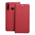 Etui z klapką na Huawei P30 LITE Luna Book Carbon czerwone