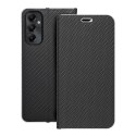 Etui z klapką na Samsung A05s Luna Book Carbon czarne