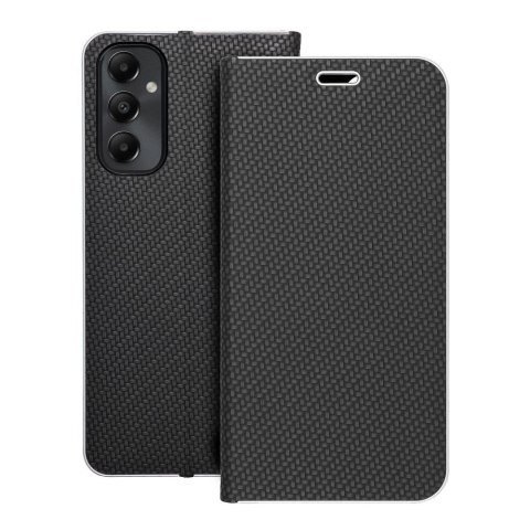 Etui z klapką na Samsung A05s Luna Book Carbon czarne