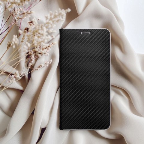 Etui z klapką na Samsung A05s Luna Book Carbon czarne