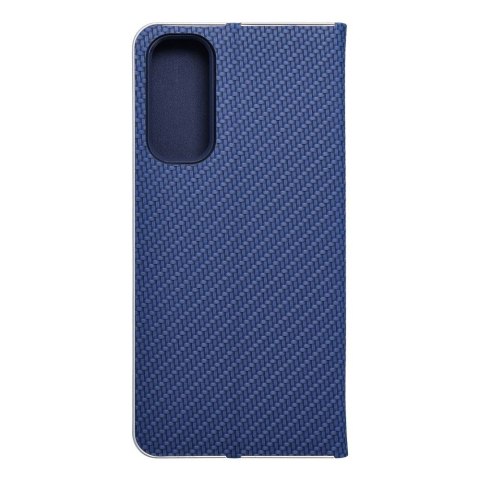 Etui z klapką na Samsung A05s Luna Book Carbon niebieskie