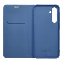 Etui z klapką na Samsung A05s Luna Book Carbon niebieskie
