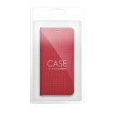Etui z klapką na Samsung A12 / M12 Luna Book Carbon czerwone