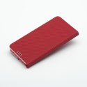 Etui z klapką na Samsung A21s Luna Book Carbon czerwone