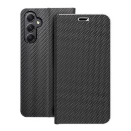Etui z klapką na Samsung A34 5G Luna Book Carbon czarne
