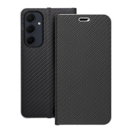Etui z klapką na Samsung A35 5G Luna Book Carbon czarne