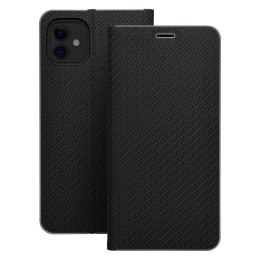 Etui z klapką na iPhone 17 AIR Luna Book Carbon czarne