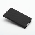 Etui z klapką na iPhone 17 AIR Luna Book Carbon czarne