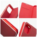 Etui z klapką na iPhone 17 AIR Luna Book Carbon czerwone