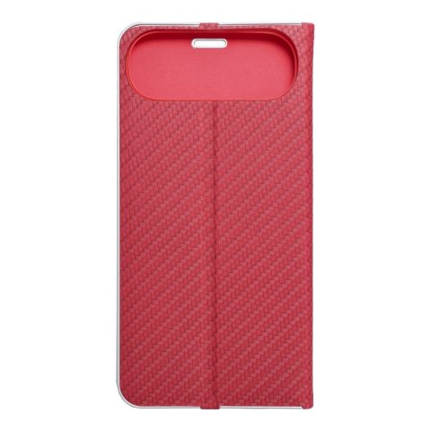 Etui z klapką na iPhone 17 AIR Luna Book Carbon czerwone