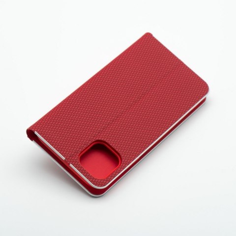Etui z klapką na iPhone 17 PRO MAX Luna Book Carbon czerwone