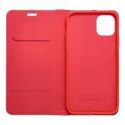 Etui z klapką na iPhone 17 PRO MAX Luna Book Carbon czerwone